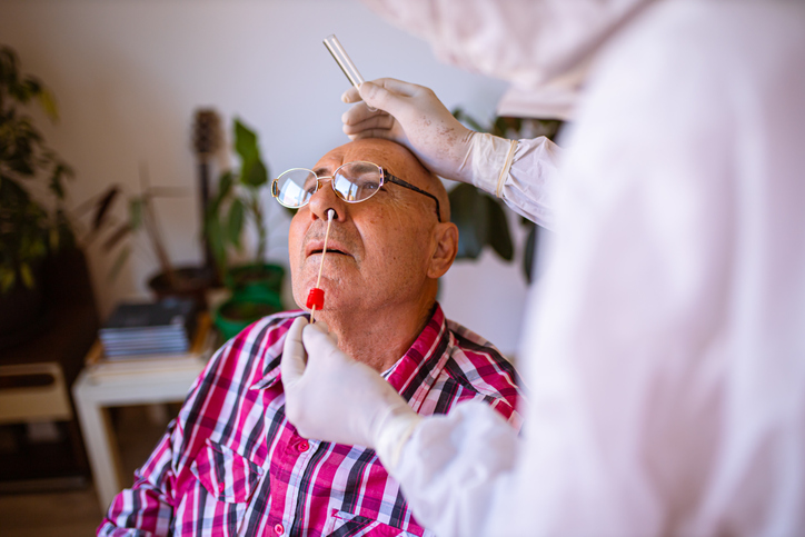 Every month in the nursing home all senior patients getting tested for COVID-19 virus infection