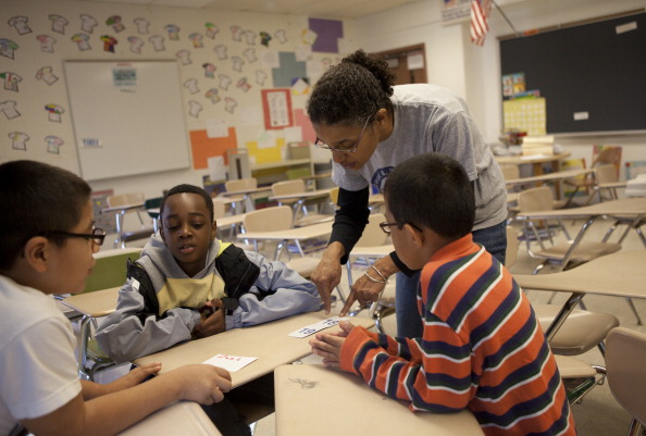 Students study during the George B. Thomas Learning Academy Saturday School at Wheaton High School in Silver Spring.