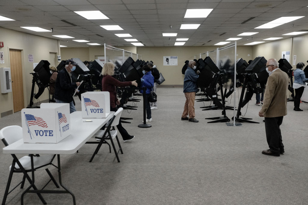 Ohio Residents Cast Ballots As Early Voting For U.S. Presidential Election Begins