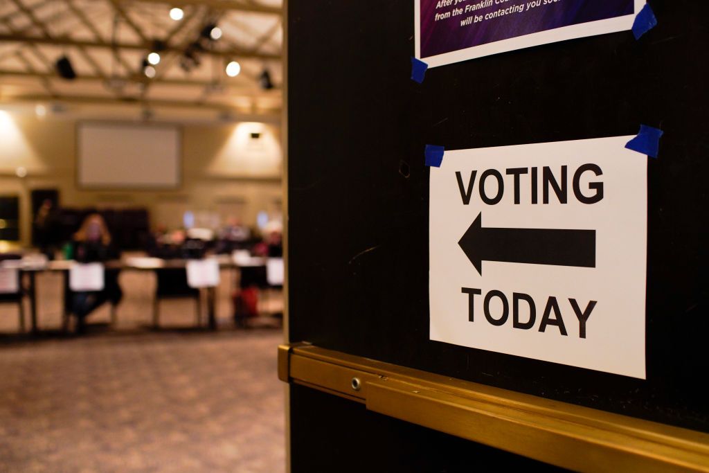 Voters Head The Polls In Ohio For The Primary Election