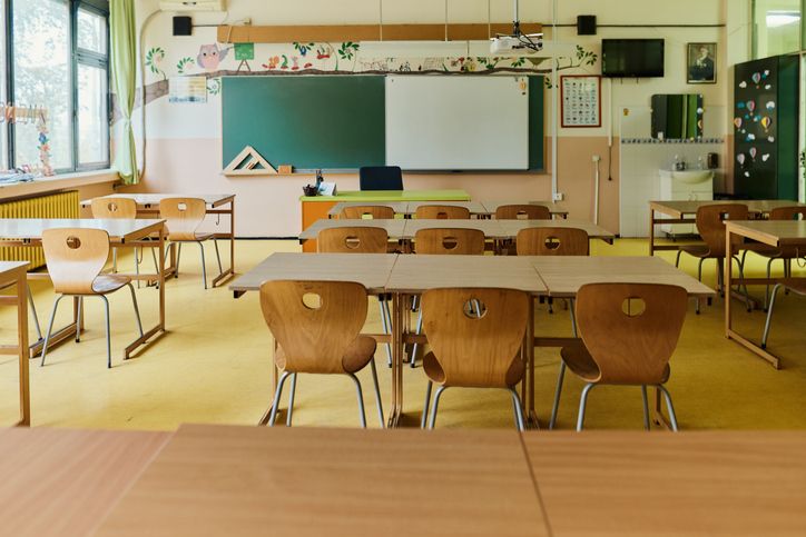 Empty classroom at elementary school!