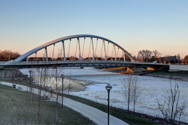 Town street bridge in Columbus, Ohio