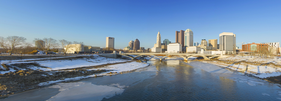 Pano of Columbus skyline