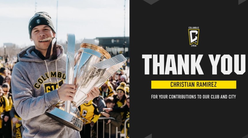 Christian Ramírez se despide del Crew; jugará con LA Galaxy