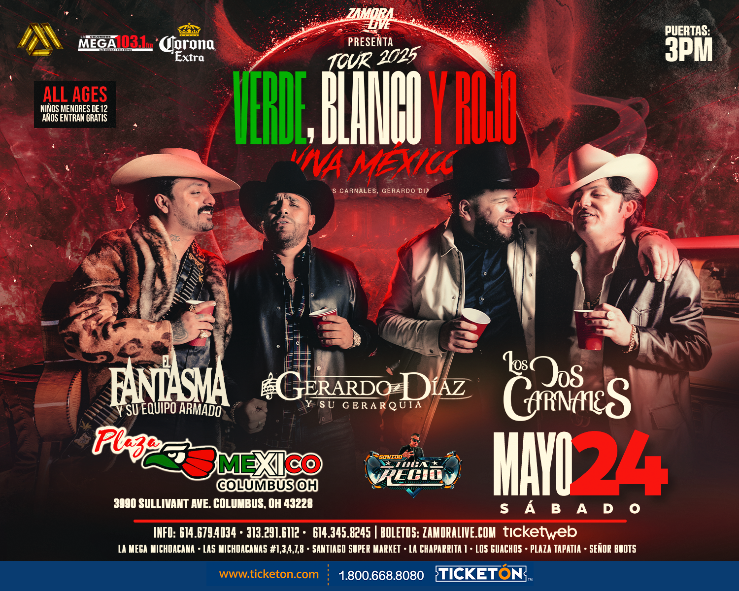 ¡El Tour Verde, Blanco y Rojo llega con todo a Columbus!