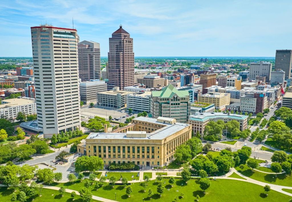 Sol y temperaturas de verano en Columbus