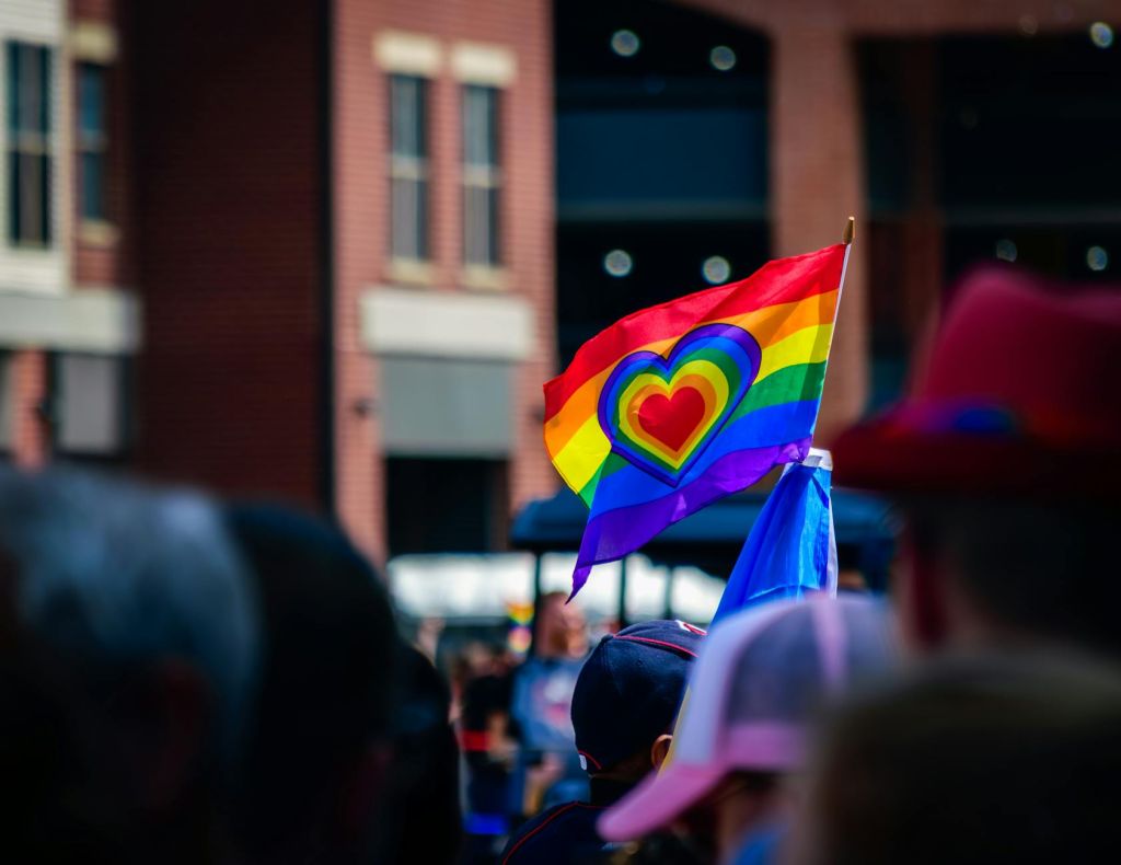 vibrant lgbtq pride celebration in urban setting