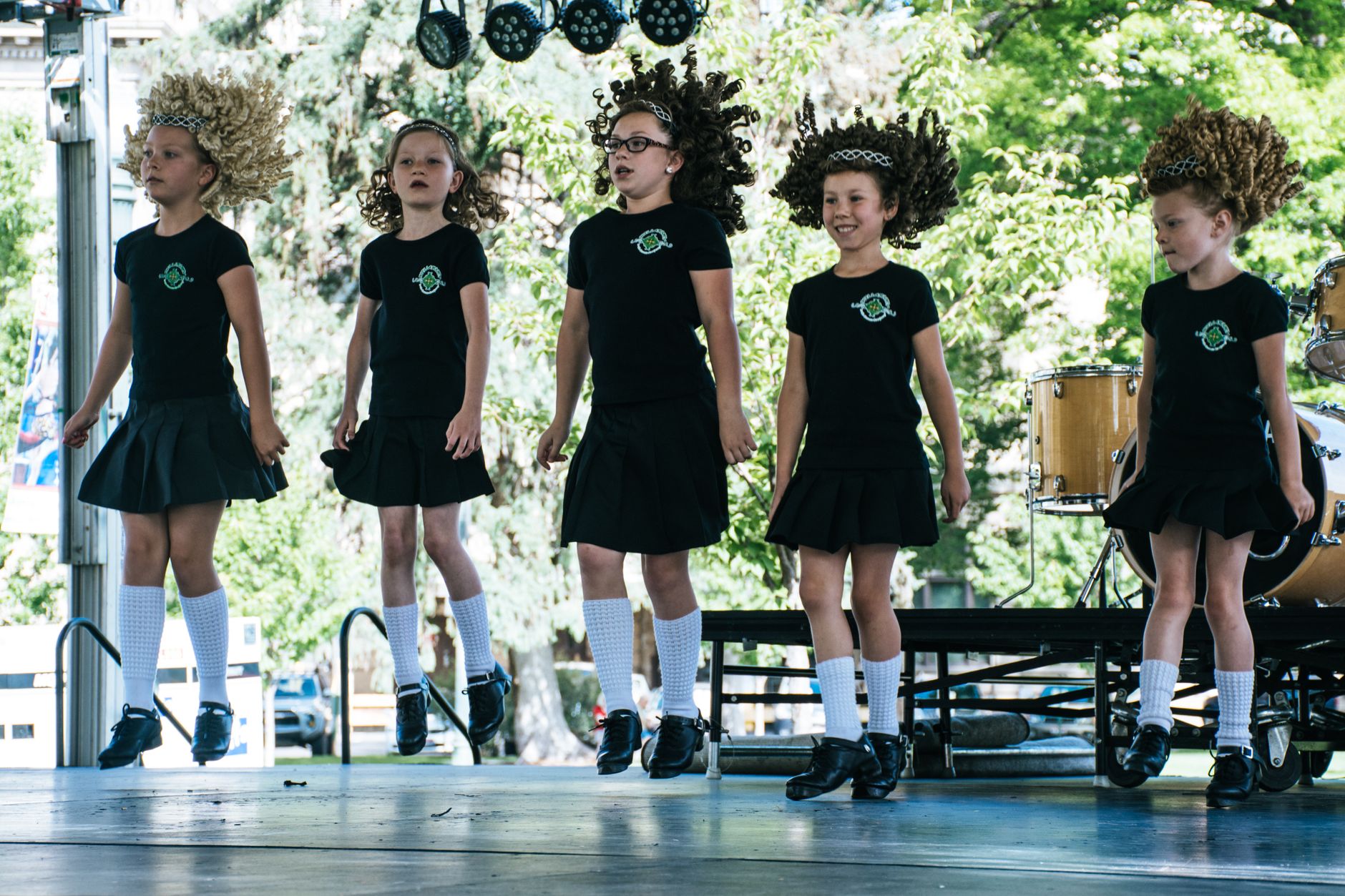 group of girls taking performance