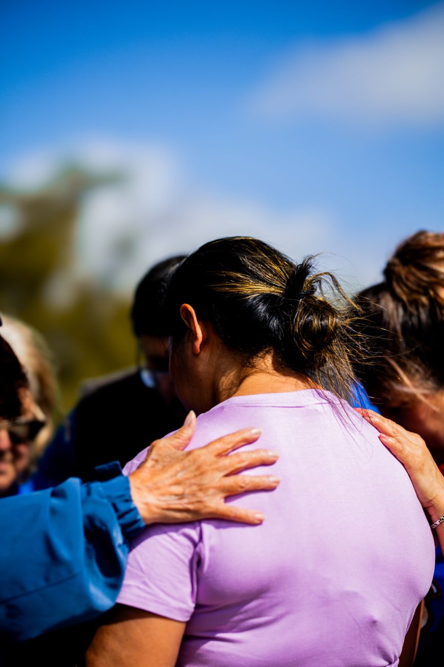 group support and unity outdoors scene